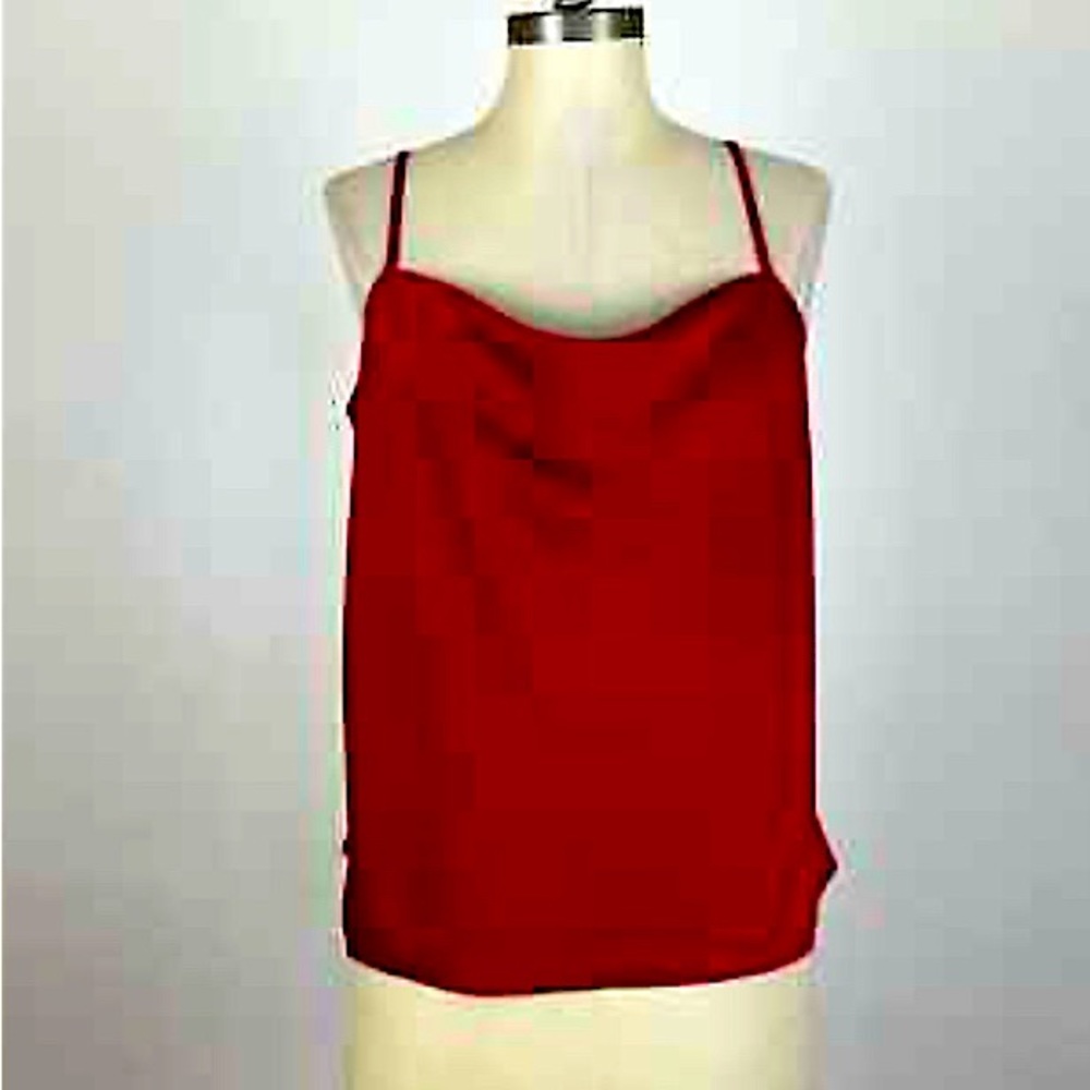J. Crew Red Drape Neck Tank Top, size Medium